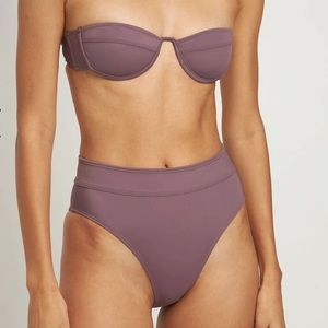 Tropic of C - Mariel Bikini Top AND Venus Bottom - Color raisin -BRAND NEW W TAG